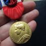 France 1958.Named Civil Award with Rosette.Medal. Image 3