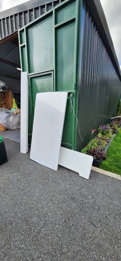 White IKEA Bed Frame - Fits King Mattress (Frame Only, No Slats)