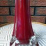 Vintage Murano Cranberry Vase Image 3
