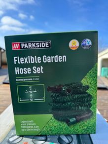 New In Sealed Box Parkside Weather-resistant 15m Flexible Garden Hose Set