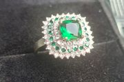 Stunning Vintage 925 Sterling Silver Ladies Cocktail Ring