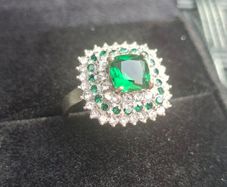 Stunning Vintage 925 Sterling Silver Ladies Cocktail Ring
