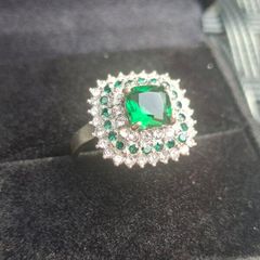 Stunning Vintage 925 Sterling Silver Ladies Cocktail Ring