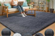 160x230cm Large Rug for Living Room Washable Rug Super Soft Fluffy Shaggy Rugs Suit for Bedroom Dorm Nursery Kids Room Lounge Office Home Decor Anti Slip Backing Carpets