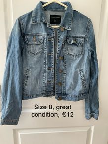 Denim jacket, size 8