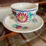 Vintage French Quimper Faience Traditional Tea Cup and Saucer Image 7