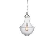 Large Pendant Ceiling Light Clear Glass 52cm Shade