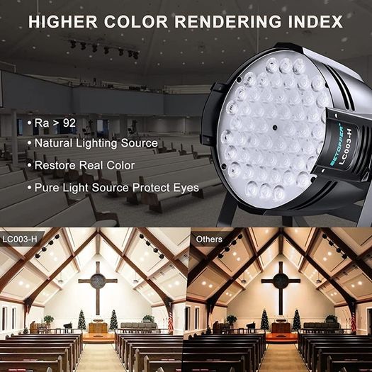 Stage Lights 54 2W LED Par Light Warm/Cold White RA>90 Supports DMX512 and Master-Slave Super Bright Strobe Light for Theater, Photography, Party, Show, Church Event, Wedding (FREE SHIPPINGS)
