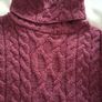 Womens Merino Wool Aran Jumper - Berry colour - Size M UK 10 - RRP 113 Image 9