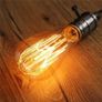 Edison Light Bulbs - Vintage Style E27 Edison Screw Bulb Squirrel Cage - Amber Warm Dimmable - ST64 60W - Pack of 6. Image 2