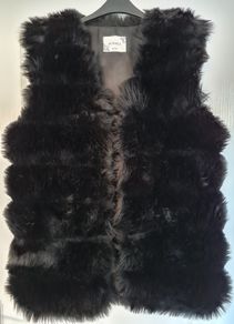 Faux Fur Gilet - Black