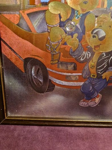 1988 Disco Ted framed foil art