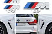 Bmw M Sport Wing + Boot Badges - Free Post