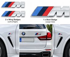 Bmw M Sport Wing + Boot Badges - Free Post