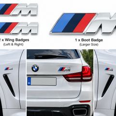 Bmw M Sport Wing + Boot Badges - Free Post