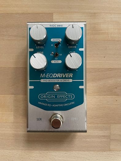 Origin Effects M-EQ Driver Mid-Boost + Overdrive Pedal - Blue