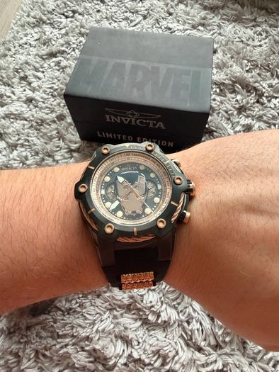 Marvel Comics Invicta 26913 51mm Iron Man LE #029/4000 Rose Watch NOS New Box