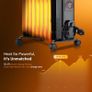 Oil Filled Radiator, 2500W/2.5KW - 11 Fin - Portable Electric Heater, 3 Power Settings, Adjustable Temperature and Thermostat, Thermal Safety Cut off & 24 Hour Timer Image 6