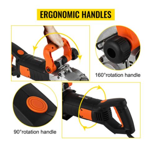 Electric Wall Chaser 4KW 4.8KW Seamless Groove Cutting Machine 133mm Steel Concrete Circular Saw Slotting Tool Set