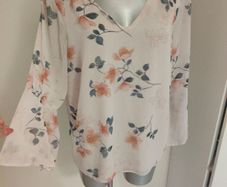 Brand new F&F pink floral blouse size UK16 EU44 Postage included