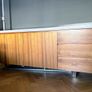 Modern walnut sideboard with stone top Image 2