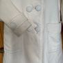 Zara Women Cream Viscose Mandarin Collar Topper Jacket/ Coat Image 3