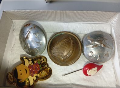 Collection Of Ireland Buttons, Badges, Pin Badge Blood Charity-military ? No Idea Really