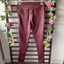 leggings Bnwt burgundy fake leather biker style leggings m/l Image 7