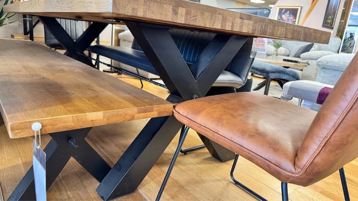 Ex Display Solid Heavy Oak Dining Table 180cm