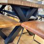 Ex Display Solid Heavy Oak Dining Table 180cm Image 4