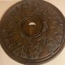 Ebony wood hand craved round plate free postage Image 2