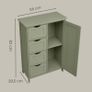 Bathroom Storage Cabinet with Drawers Muted Sage Green Image 4