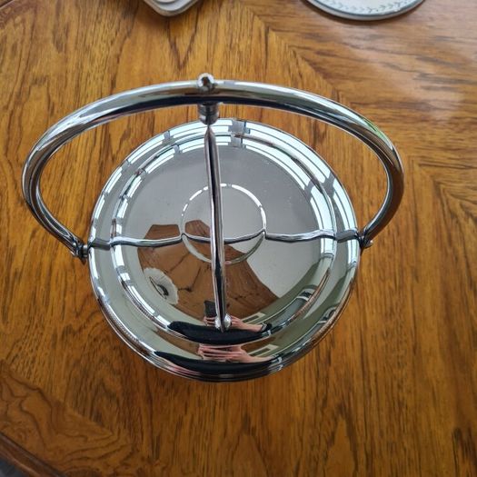 Vintage Chromium on Solid Brass Ice Bucket