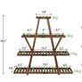 BRAND NEW Triangular Wooden Plant Stand 4 Tiers Shelf Holder Image 3