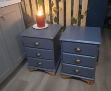 2 solid pine bedside lockers