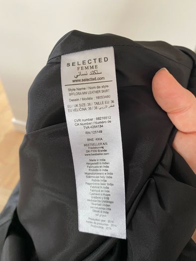 Selected Femme mini leather skirt