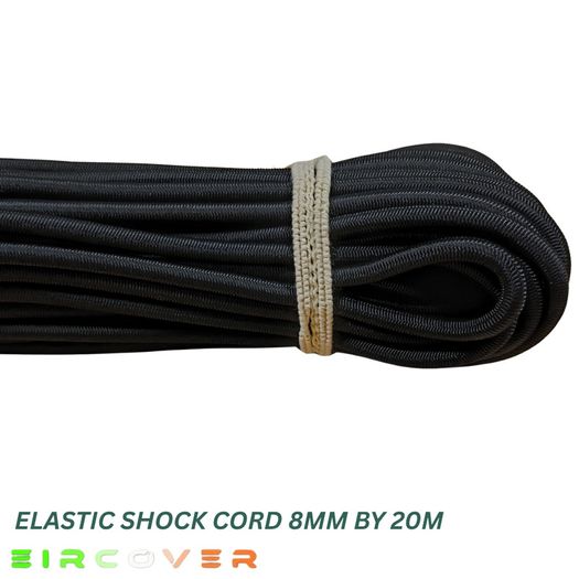 Elastic bungee rope 6mm / 20m - Black