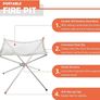 NEW SALE | Portable Fire Pit for Camping, Outdoor Folding Firepit Fireplace with Heat Resistant Gloves & Carrying Bag Image 5