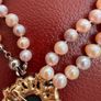 Vintage Lavender Cameo and Peach Pearl Necklace Image 5