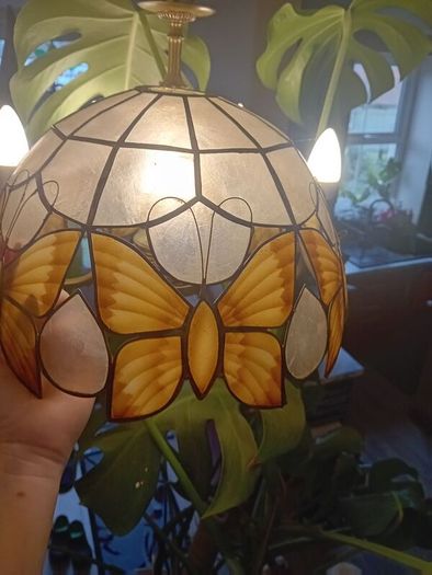 Vintage Capiz Shell hanging ceiling pendant shade