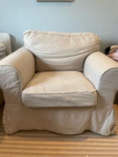IKEA Ektorp armchair with beige cover