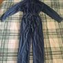 Vintage Style Dark Denim Jumpsuit / Long Sleeve Utility Overall (Size S/M) Image 2