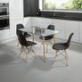 Nordic Dining Set 4 chairs Black . Image 2