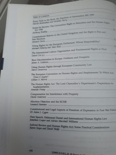 Box of European Human Rights Law Journals