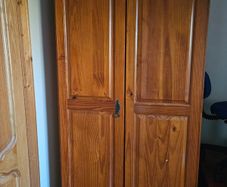 Wardrobe Vintage Solid pine practical deep storage 2 door wardrobe