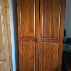 Wardrobe Vintage Solid pine practical deep storage 2 door wardrobe