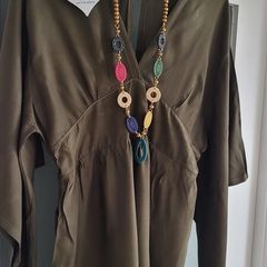 Lucuma Khaki Playsuit Sz M (fit 8-10uk) - Bnwt - Rrp 40