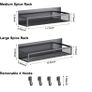 Magnetic Spice Rack for Refrigerator, 2 Pack Magnetic Shelf, Fridge Magnet Organizer with Moveable 4 Hooks, Magnet Fridge Shelf for Kitchen Organization and Storage (2 Pack) Image 2