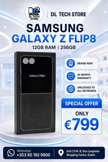 samsung galaxy Z Flip 8 256 GB unlocked Brand New Irish stock