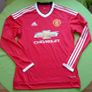 Mint 2015/16 Manchester United #7 Memphis Adidas Home Long Sleeve Jersey Size M Adults Image 2